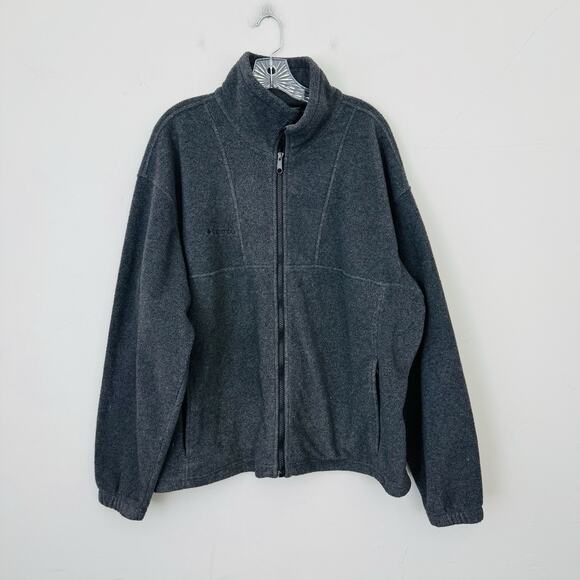 Columbia Gray Fleece Full Zip Sweater Men’s Size 2XL - Picture 1 of 7
